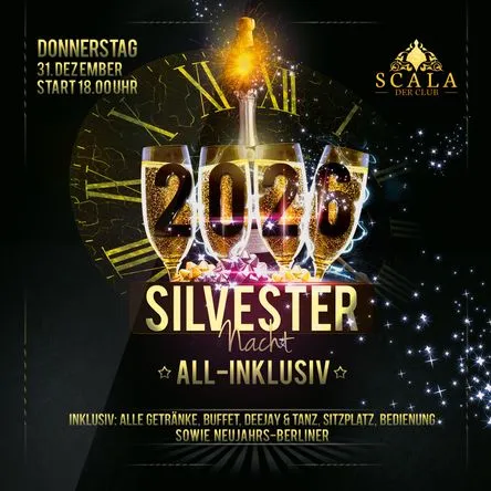 Titelbild zur Veranstaltung SILVESTER NACHT 2026