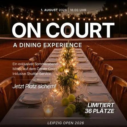 Titelbild zur Veranstaltung On Court - A Dining Experience