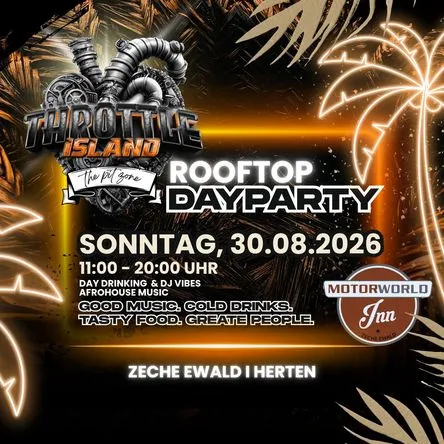Titelbild zur Veranstaltung Rooftop Day Party 30.08.2026