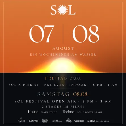 Titelbild zur Veranstaltung WHOLE WEEKEND SOL X PIER 51