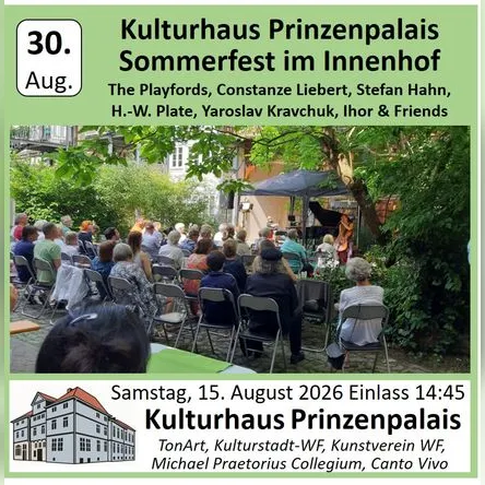 Titelbild zur Veranstaltung Sommerfest Kulturhaus Prinzenpalais