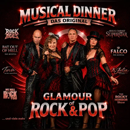 Titelbild zur Veranstaltung Musical Dinner GLAMOUR of ROCK & POP
