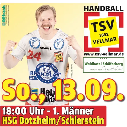 Titelbild zur Veranstaltung TSV Vellmar vs. HSG Dotzheim/Schierst.