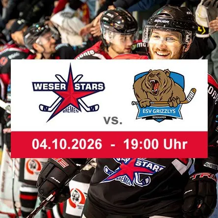 Titelbild zur Veranstaltung Weserstars Bremen - Grizzlys Bergkamen