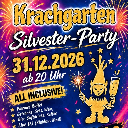 Titelbild zur Veranstaltung Krachgarten - Silvesterparty